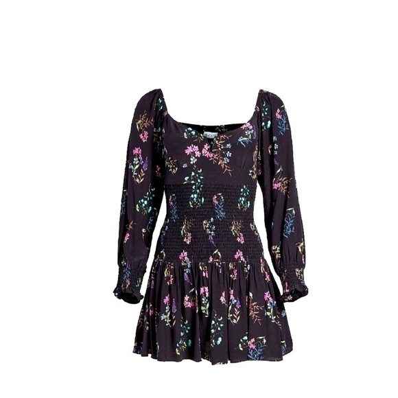 Blue Life Sasha Floral Print Dress in Black XS - Picture 2 of 4